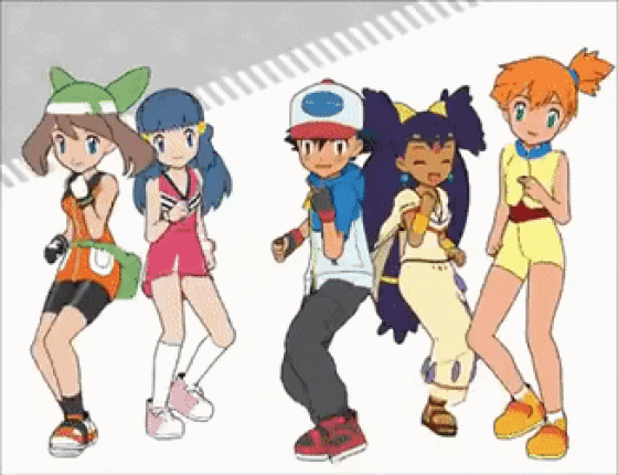 Ketchum and the Girls.gif
